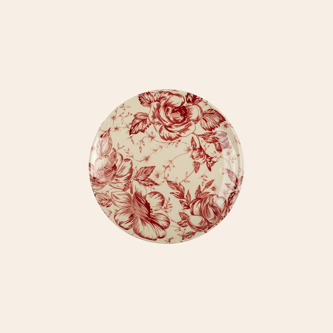 Red Printed Side Plate