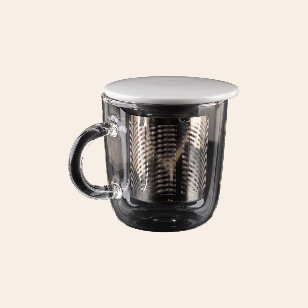 Buy Borosilicate Glass Cup W/ Strainer 2