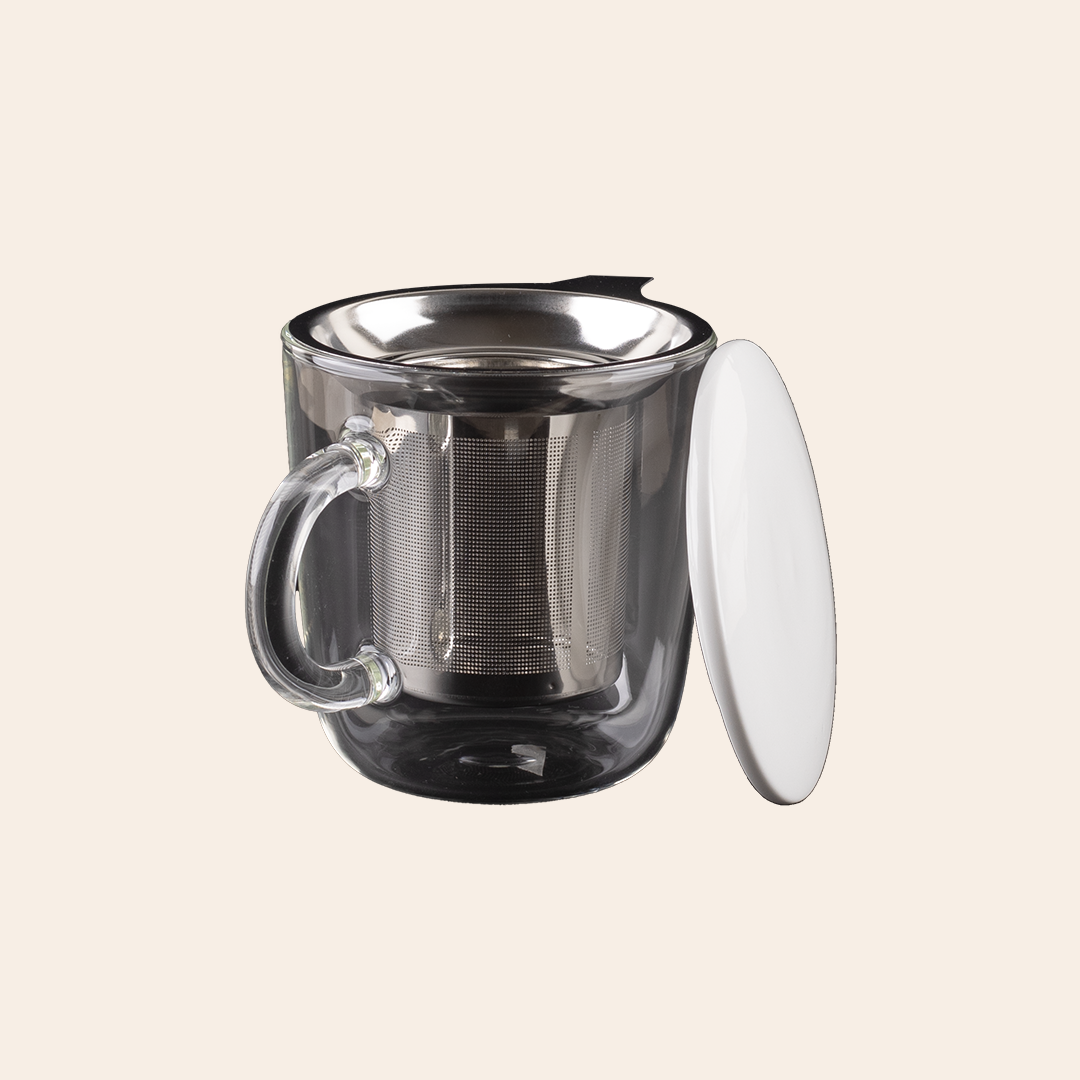 Buy Borosilicate Glass Cup W/ Strainer 3