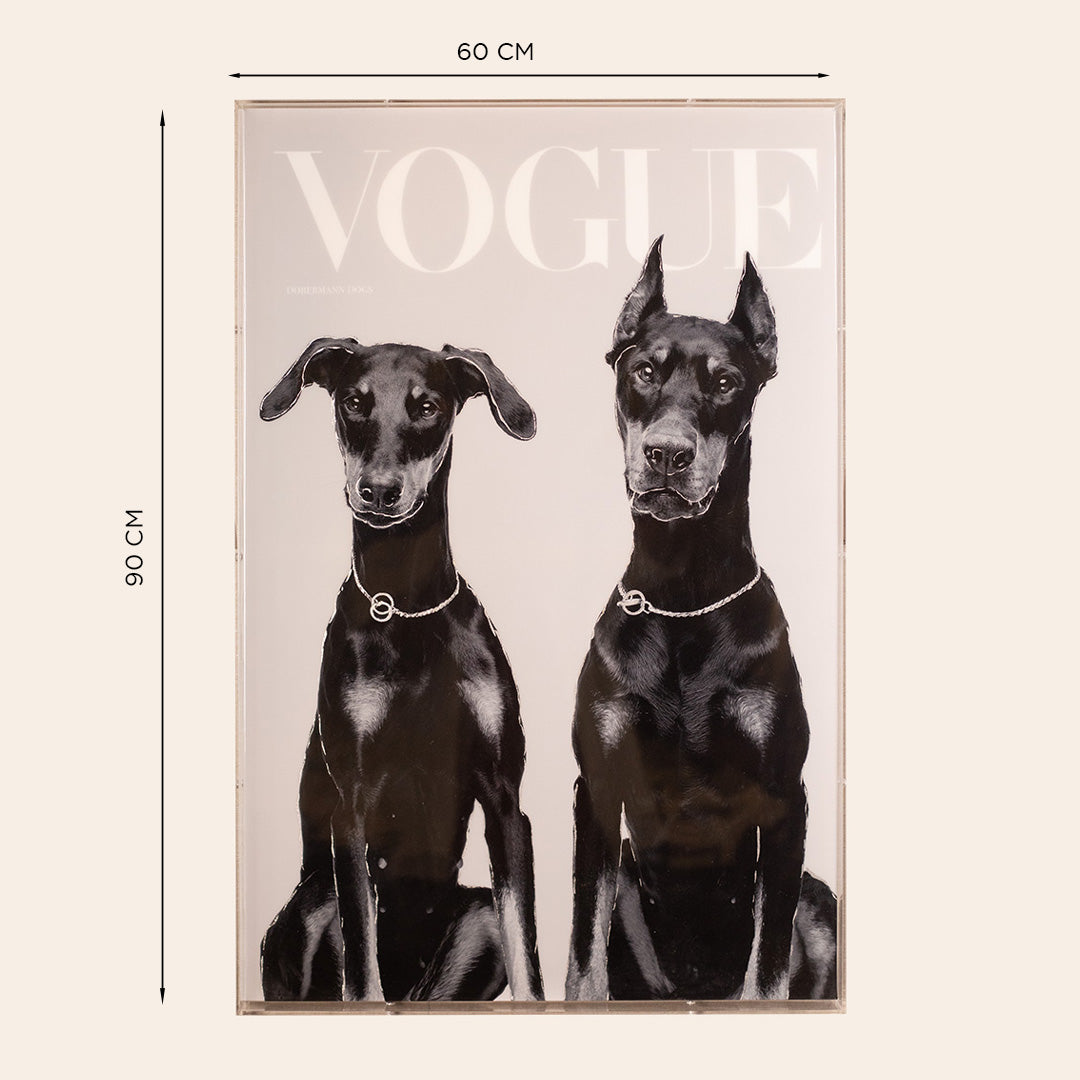Wall Décor framed Art (The Vogue Dobermans)