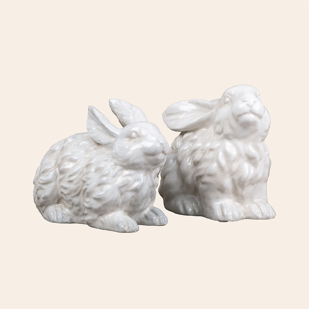 Crackle Rabbit Pair