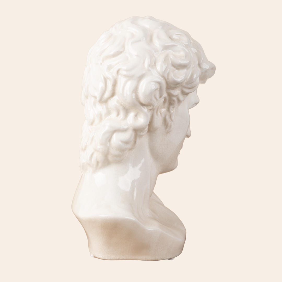 Male Roman Bust A Color: Cream Crackle 4
