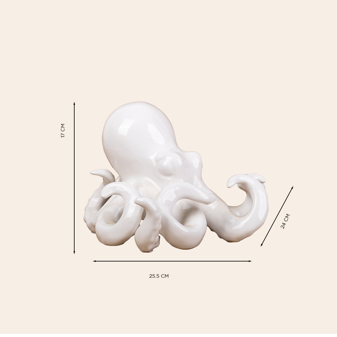 Ceramic Octopus White 1