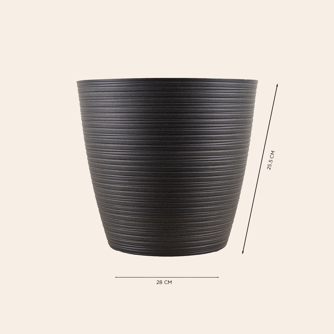 Black Decorative Resin Planter (Set of 3 pcs)