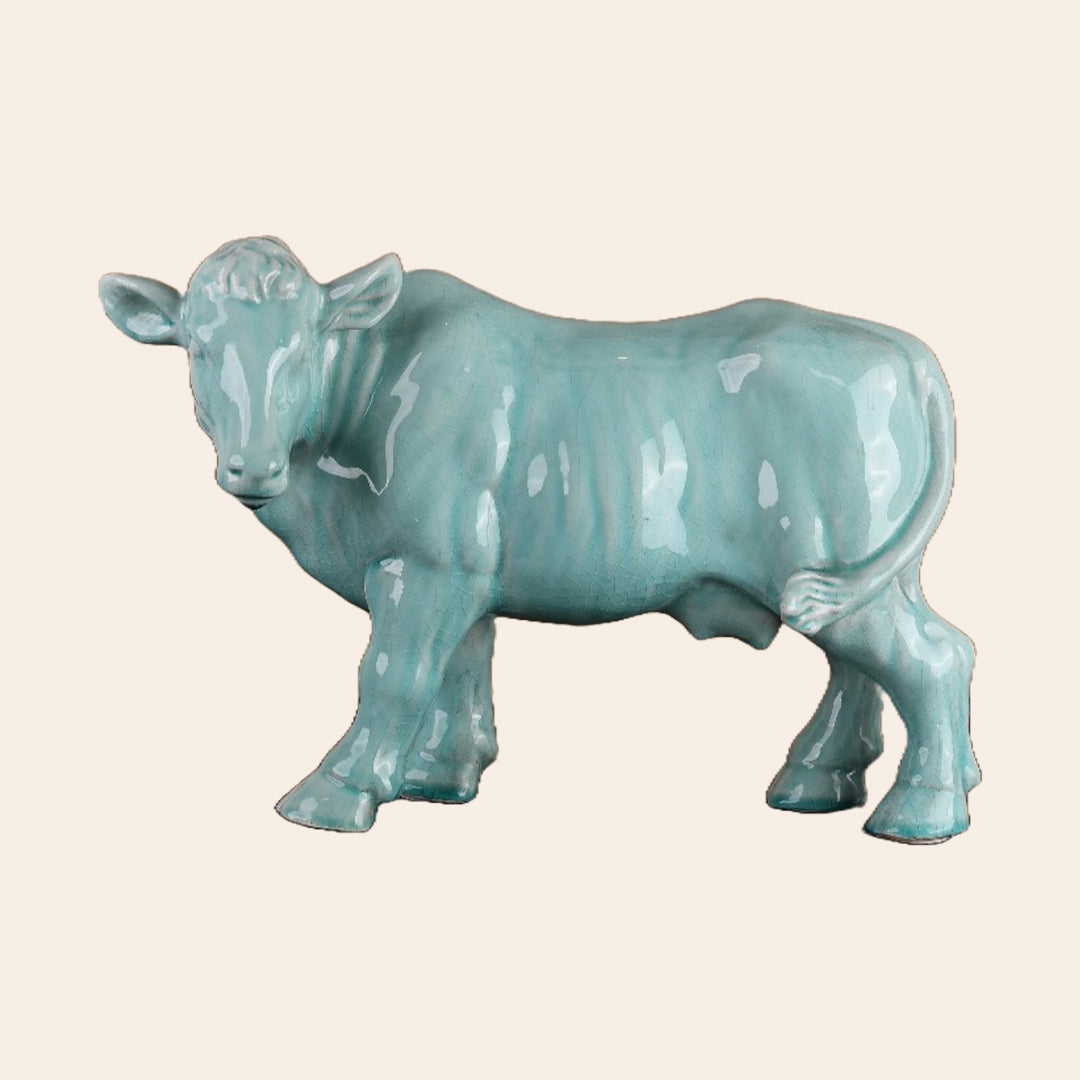 Cow Decor (Without Horn) Green Crackle 4