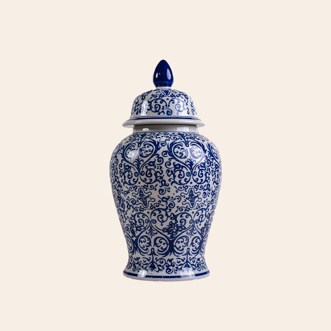 GINGER JAR BLUE WITHOUT GOLD