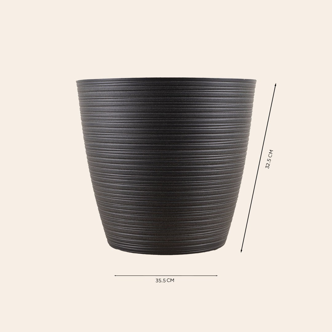 Black Decorative Resin Planter (Set of 3 pcs) 1