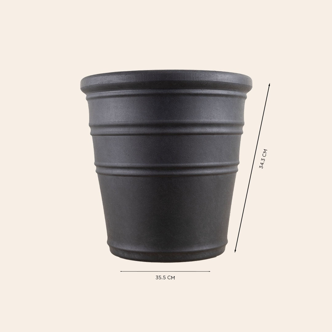 Black Decorative Resin Planter 2