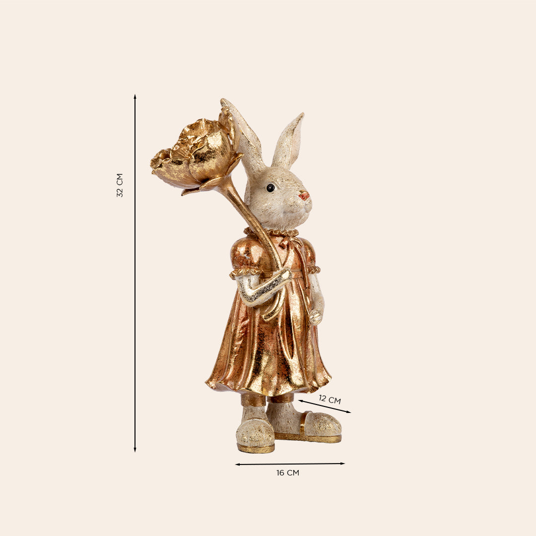 Decorative Polyresin Cheerleader Rabbit Male 1