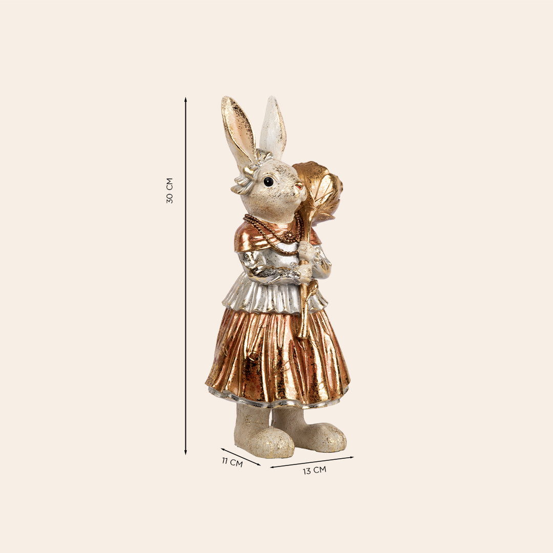 Decorative Polyresin Cheerleader Rabbit Female 1