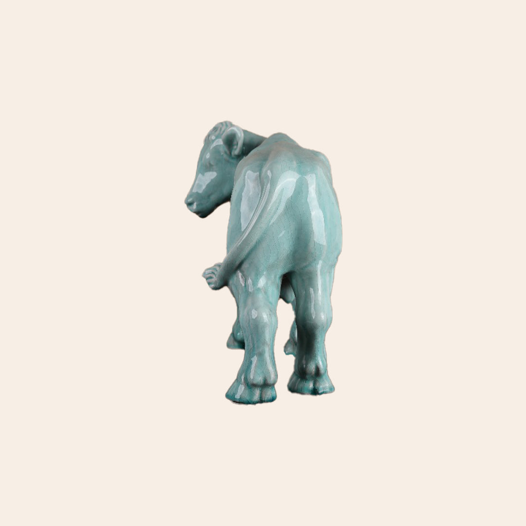 Cow Decor (Without Horn) Green Crackle 5