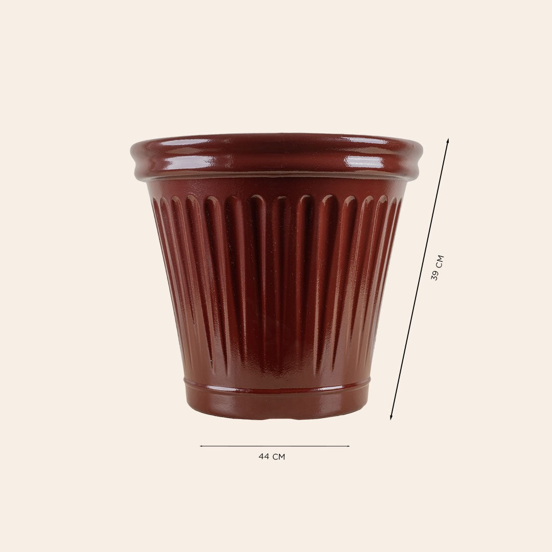 Decorative Resin Planter Wine Red Terra 1