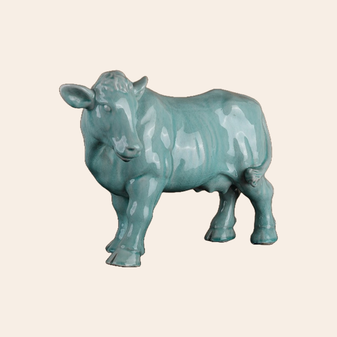 Cow Decor (Without Horn) Green Crackle