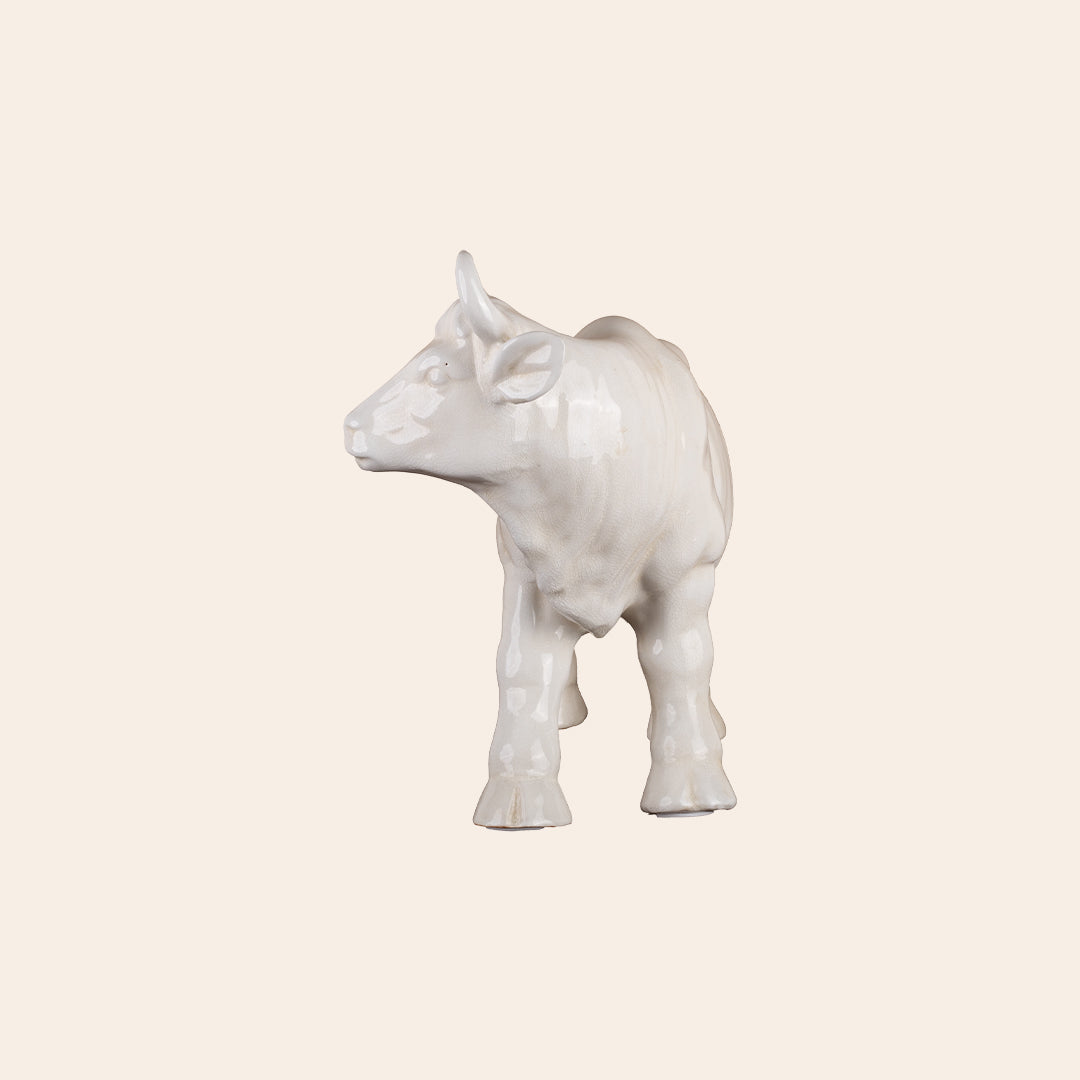 OX Décor Color: Cream Crackle (With Horn) 6