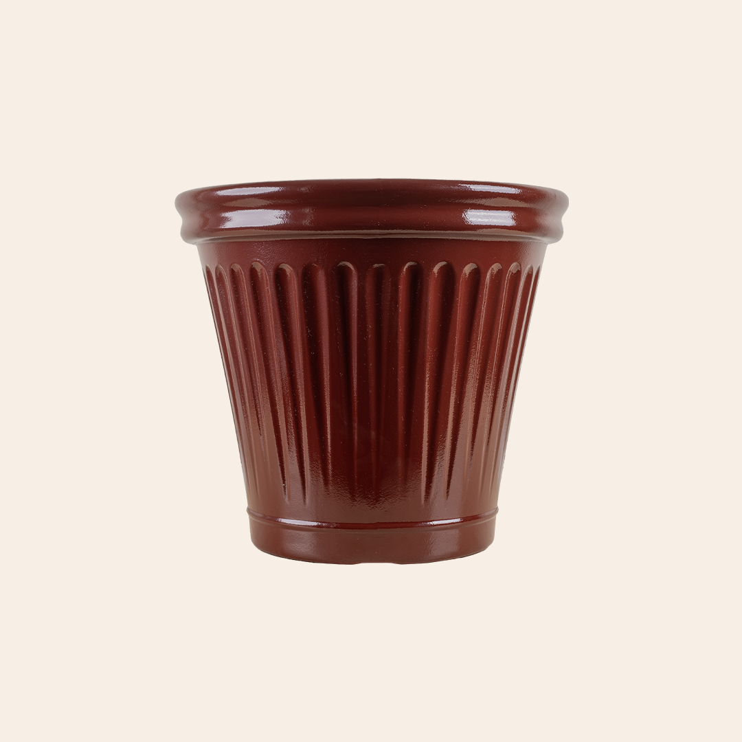 Decorative Resin Planter Wine Red Terra