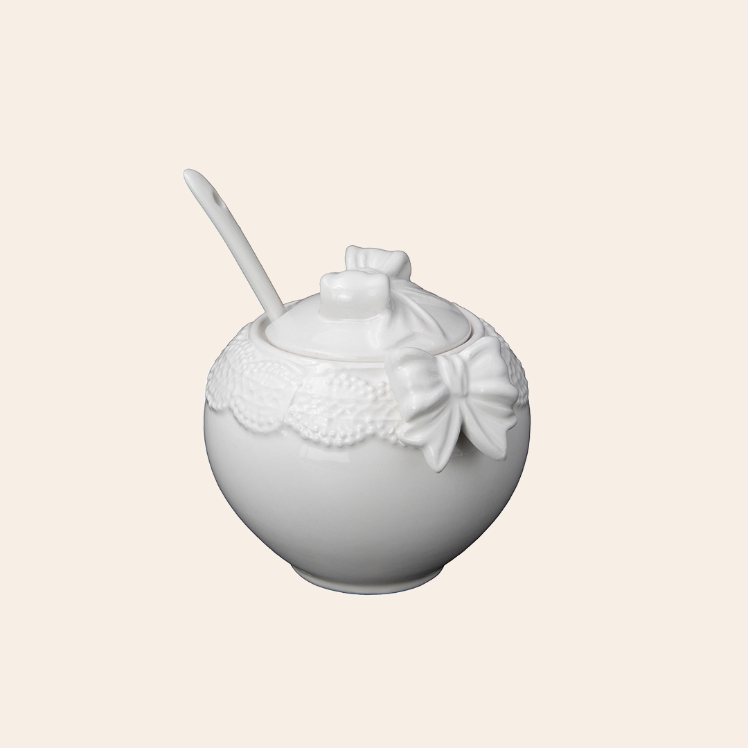 Creamer and Sugar Pot with Spoon 3