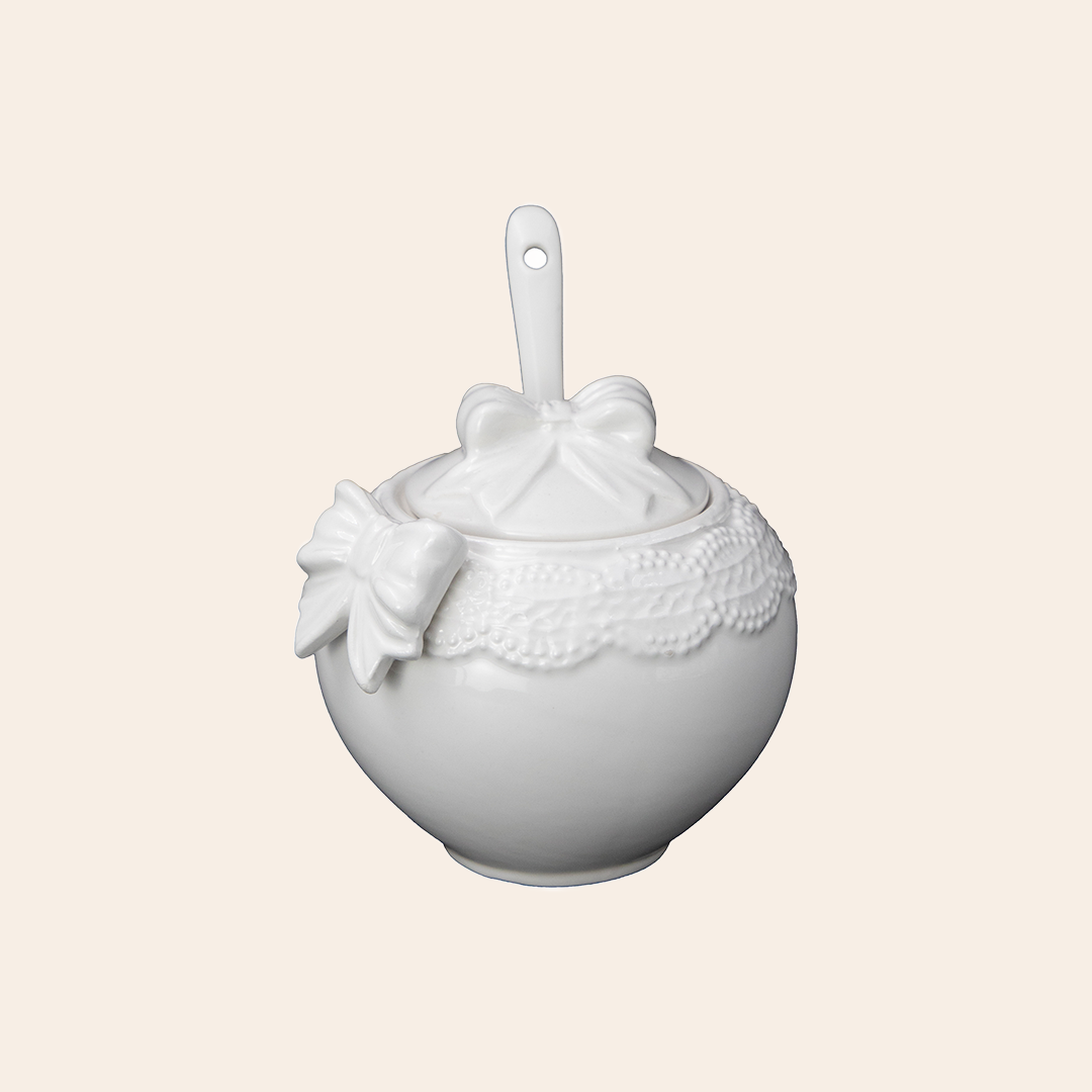 Creamer and Sugar Pot with Spoon 5