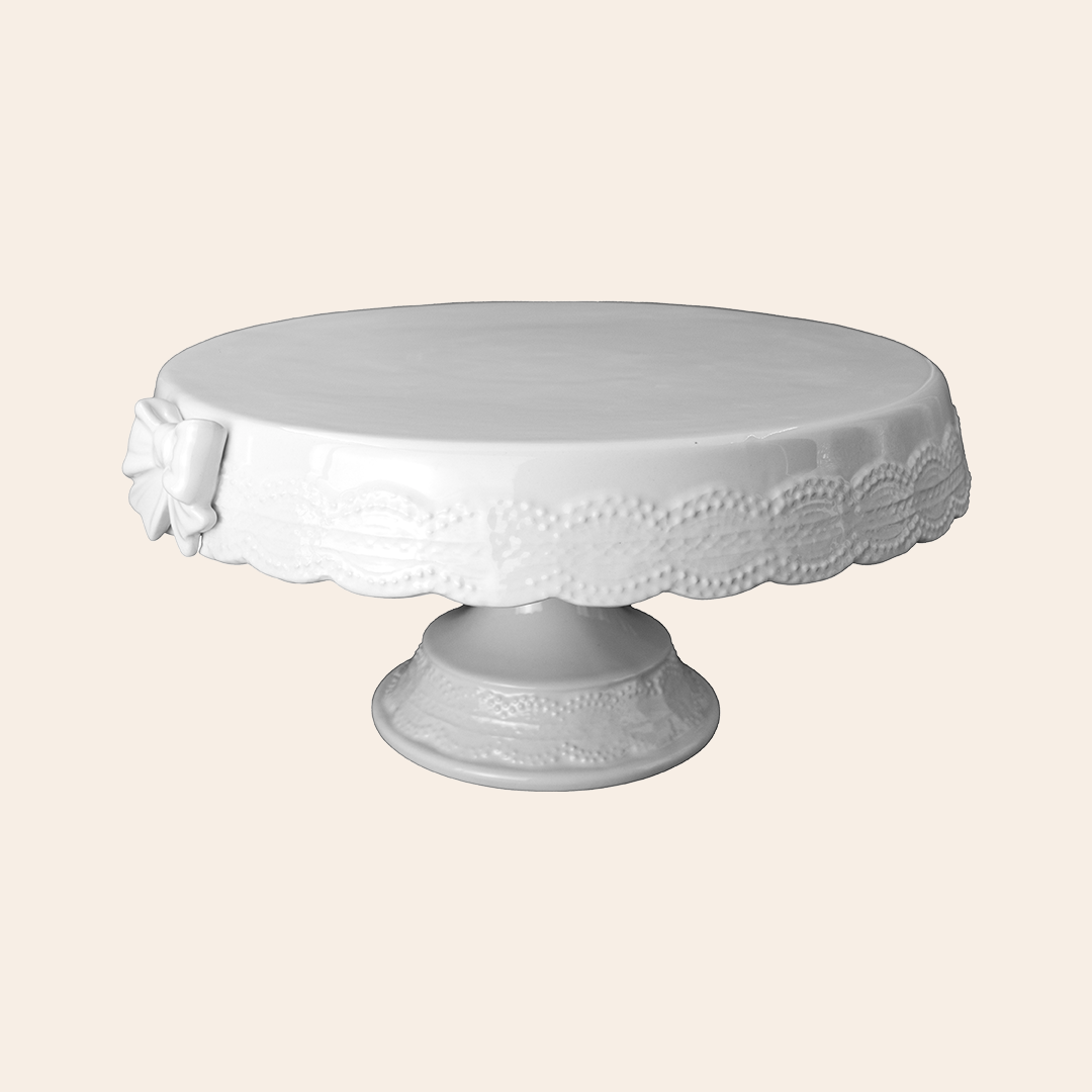 Cake Plate Cream Crackle 1