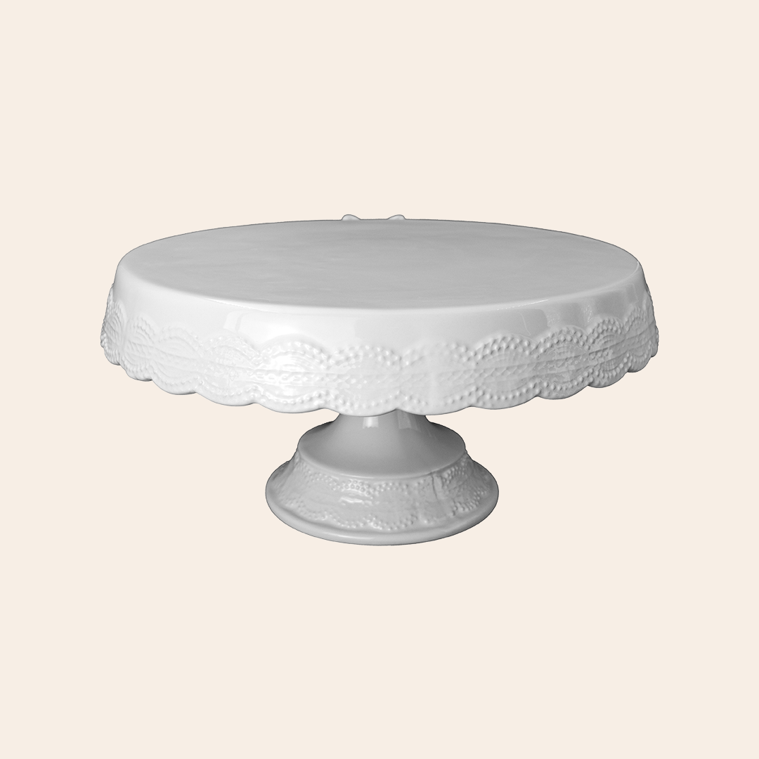 Cake Plate Cream Crackle 2