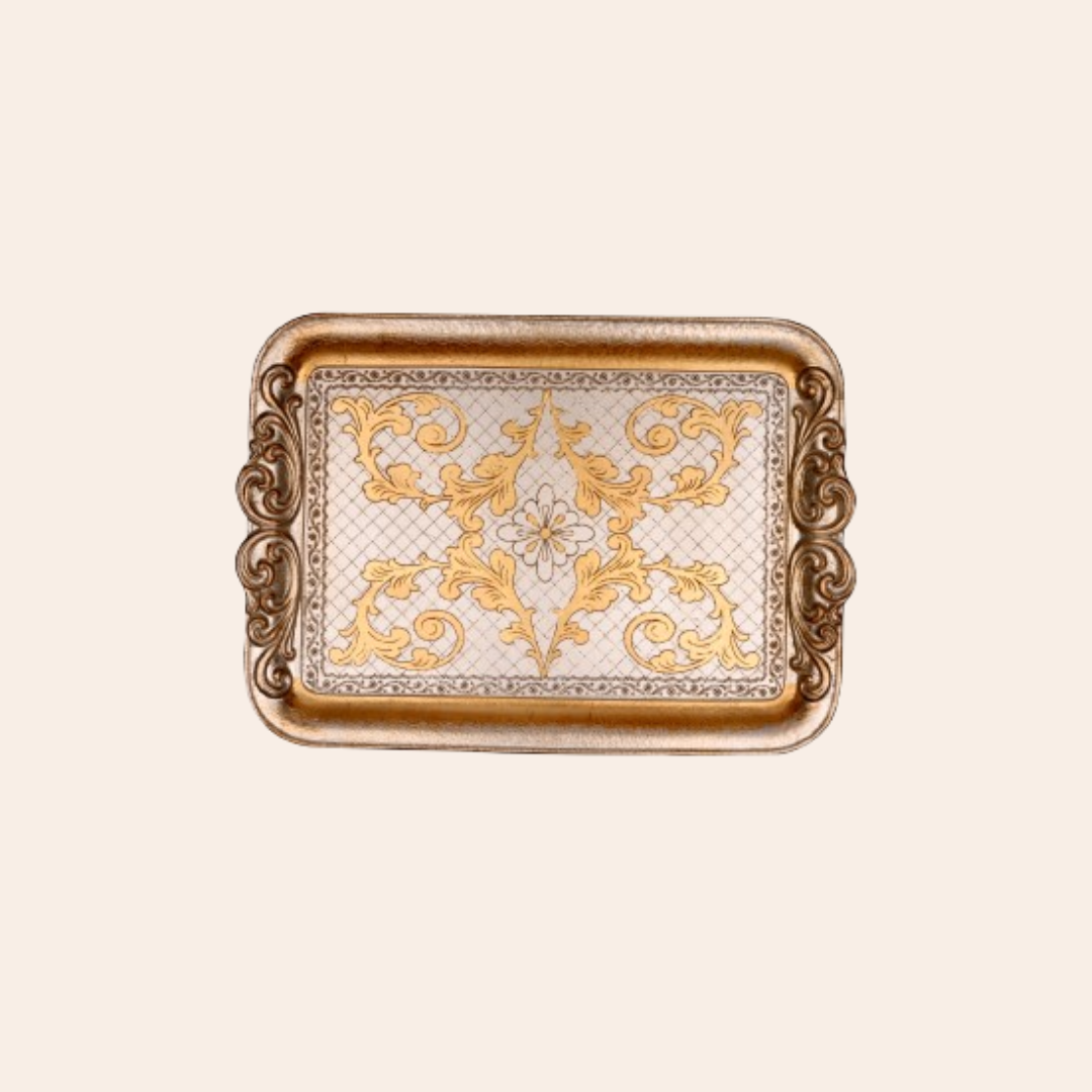Italian Hand Painted Wooden Trays