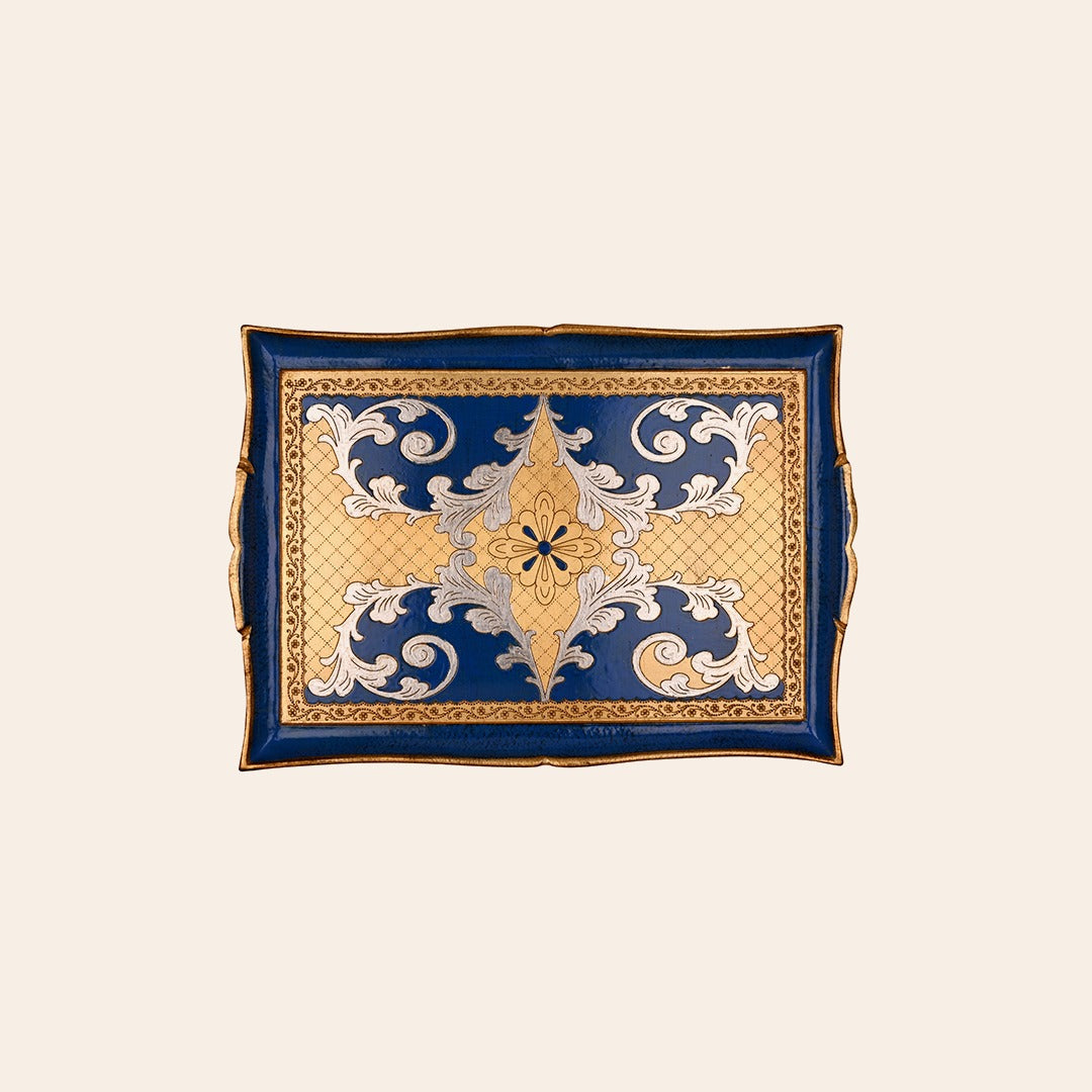 Italian Hand Painted Wooden Trays
