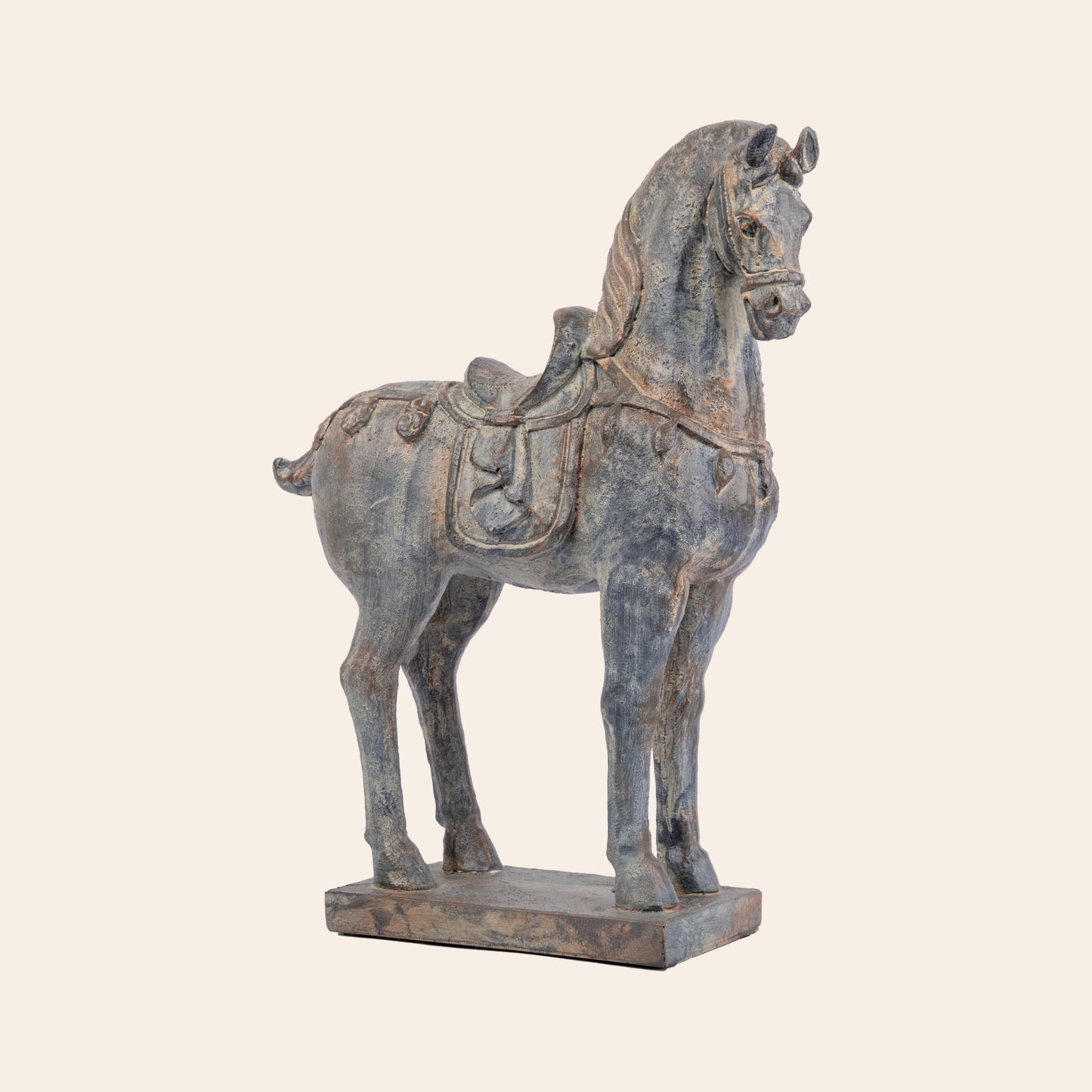 Resin Tang Dynasty War Horse Tall