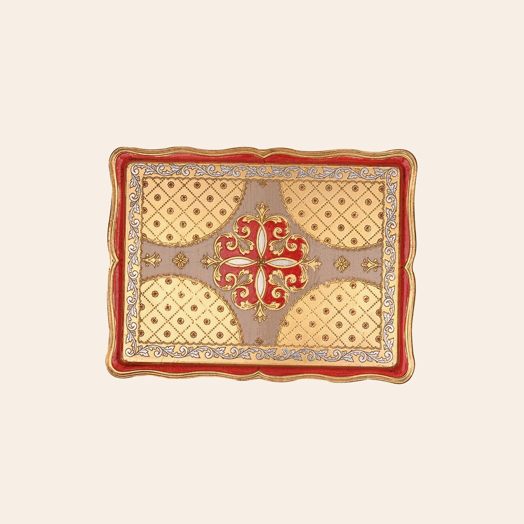 Italian Hand Painted Wooden Trays