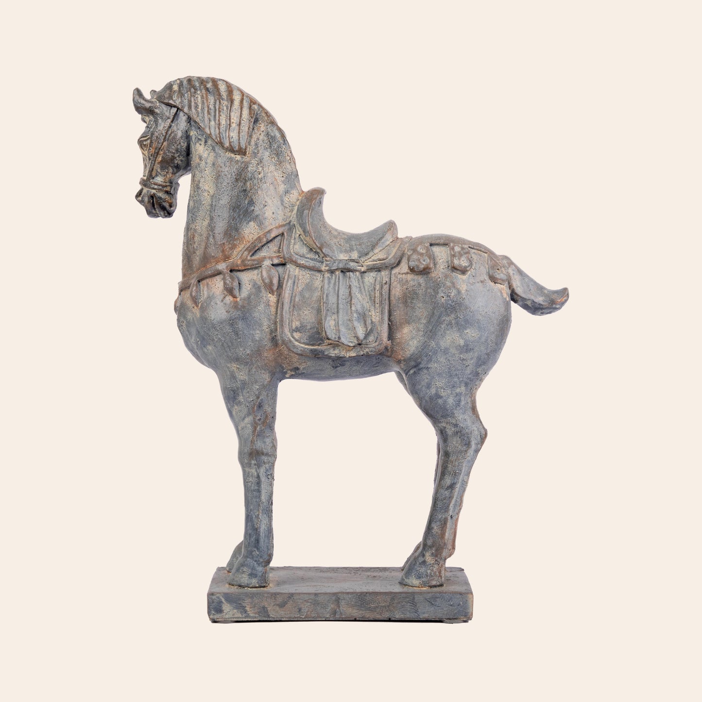 Resin Tang Dynasty War Horse Tall
