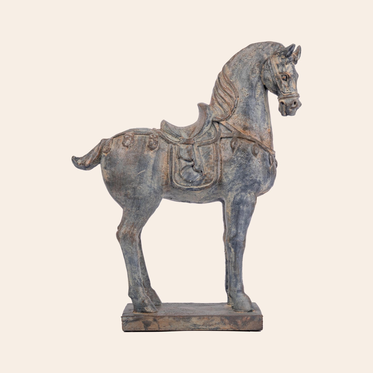 Resin Tang Dynasty War Horse Tall
