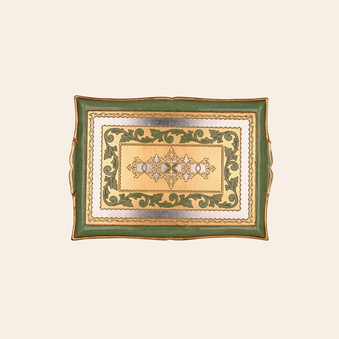 Italian Hand Painted Wooden Trays