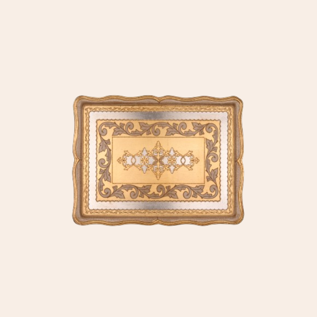 Italian Hand Painted Wooden Trays
