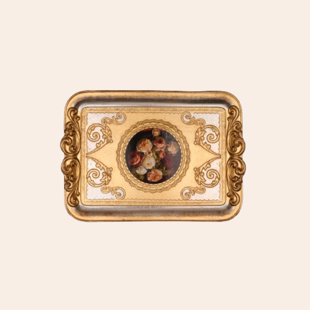 Italian Hand Painted Wooden Trays
