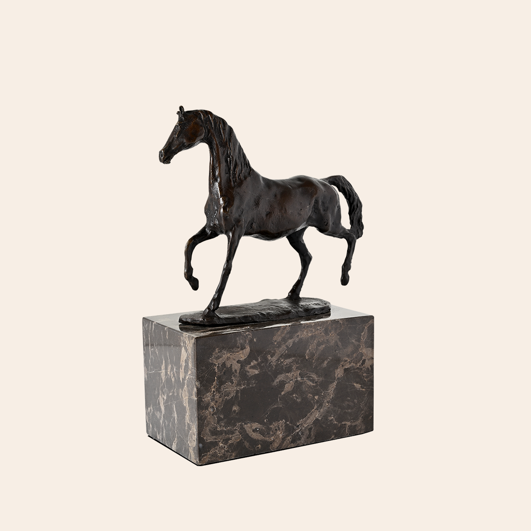 BRONZE HORSE ON GRANITE