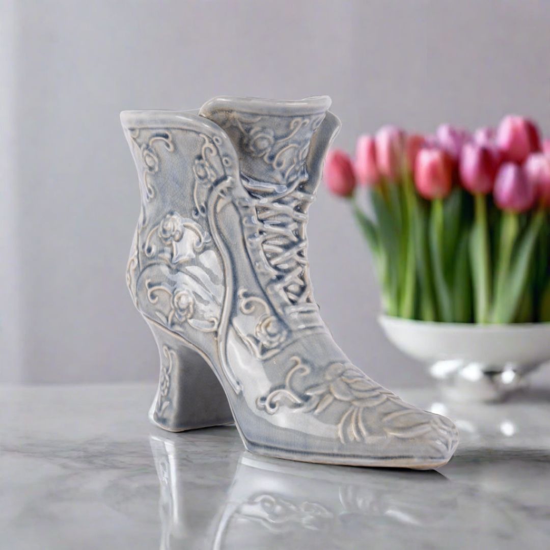 Ceramic Boot Light Blue