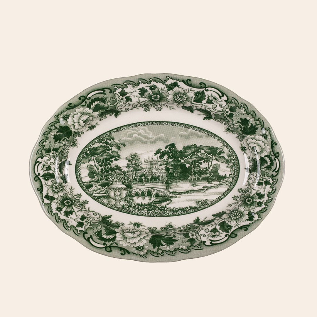 Green Oval Plate