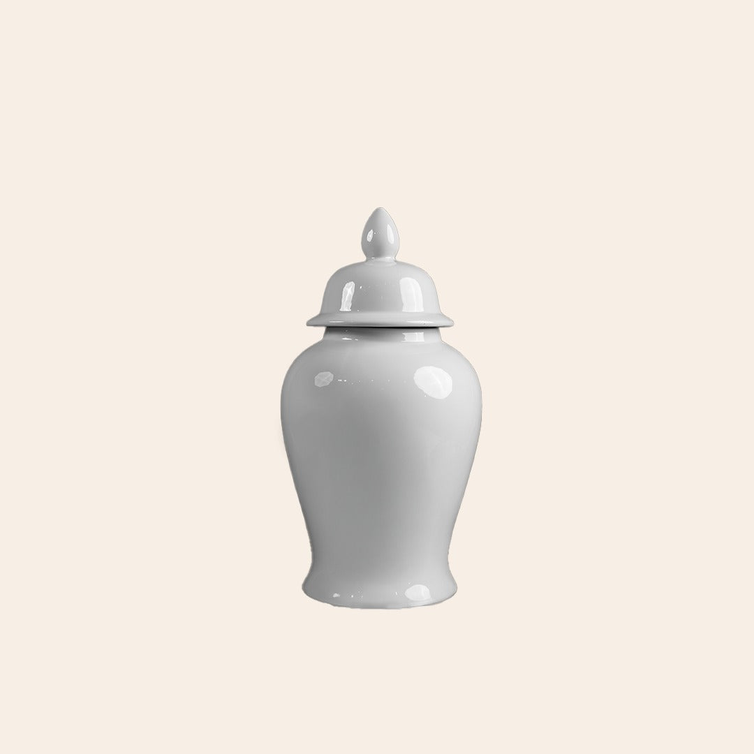 GINGER JAR WHITE WITHOUT GOLD