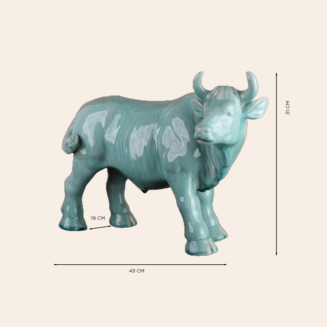 Buy OX Décor Color: Green Crackle (With Horn) 1