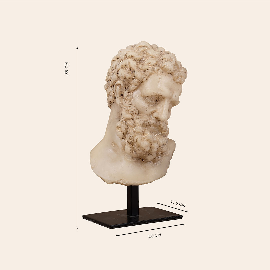 Roman Face On Stand-Resin