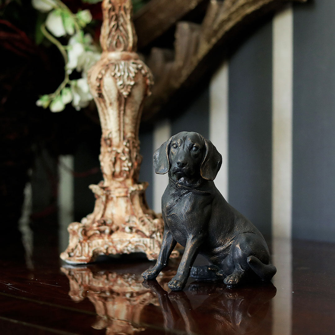 Decorative Polyresin Antique Spaniel Dog