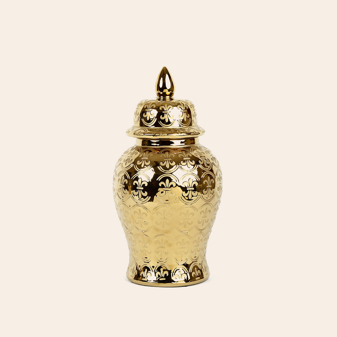 Blue & White Ceramic Ginger Jar