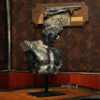 David Bust On Stand-Resin