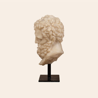 Roman Face On Stand-Resin