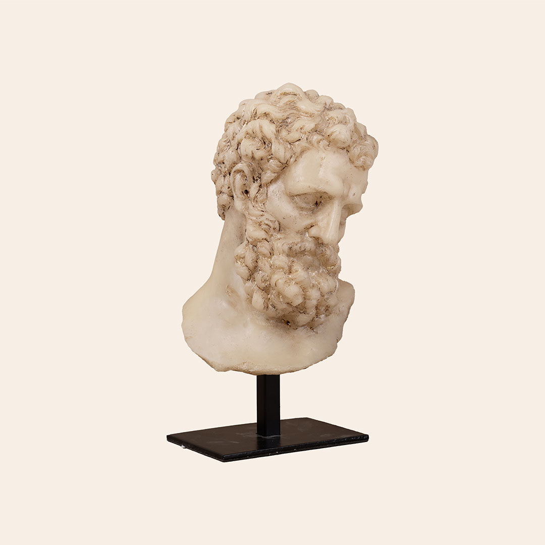 Roman Face On Stand-Resin