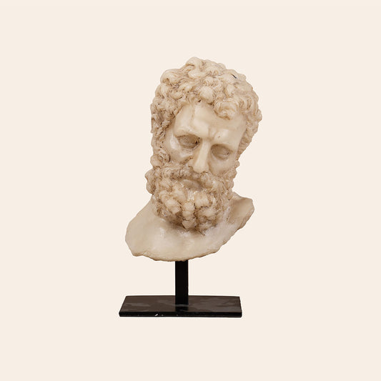 Roman Face On Stand-Resin