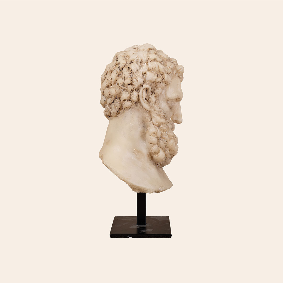 Roman Face On Stand-Resin