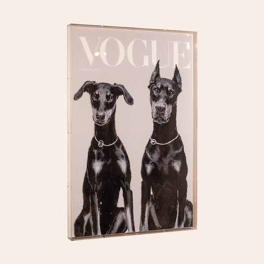 Wall Décor framed Art (The Vogue Dobermans)