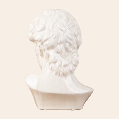 Male Roman Bust A  Color: Cream Crackle