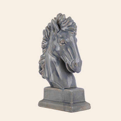 Ceramic Horse Head Light Blue