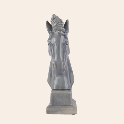 Ceramic Horse Head Light Blue