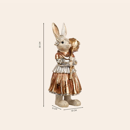 Decorative Polyresin Cheerleader Rabbit Female